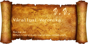 Várallyai Veronika névjegykártya